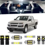 9-Pieces White LED Interior Light Kit for Chevrolet Colorado/GMC Canyon 2004 2005 2006 2007 2008 2009 2010 2011 2012 LED Lighting Package + Cargo Lights, License Plate Lights, Install Tool