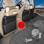 HOLDCY Car Back Seat Organizer with 2 Drink Cup Holder - Tissue Box and Storage Box Hook - Multi-functional Storage - Great for Kids and Travel (Beige) - Image 4