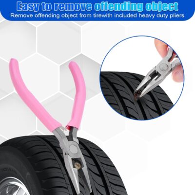 29PCS Tire Repair Rubber Nail Kit,Tire Plug Kit,Car Emergency Tire Patch Kit,Self-Service Quick Puncture Repair Tools,Suitable for Car,Motorcycle,Truck - Image 4