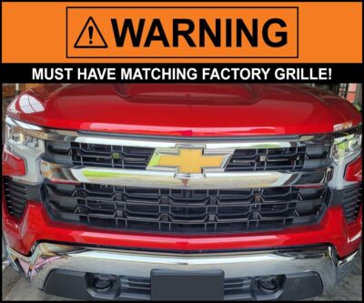 Chrome Grille Grill Overlay Trim 4 Piece Compatible With 2022 2023 2024 2025 2026 Chevy Silverado 1500 LT/RST - Image 3