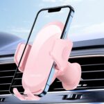 Miracase Phone Holders for Your Car with Metal Hook Clip, Cell Phone Mounts Air Vent Cell Phone Stand Car Mount, Universal Automobile Cradle Fit for iPhone Android and All Smartphones (Pink)