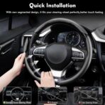 Steering Wheel Cover 3 Pcs Set, Anti-Slip, Scratch-Resistant, Universal Fit for 14-16 Inch Steering Wheels, Car Interior Accessories for Sedans, SUVs, and Trucks (Segmented Snap on, Matte) - Image 6