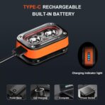 Headlamp Rechargeable, Lightweight LED Head Lamp, Motion Sensor Head Flashlight, Super Bright Waterproof Head Light for Camping, Running, Reading, Work, and Everyday Carry (EDC) - Image 8