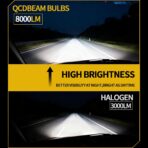 H8/H9/H11 9005 bulb combination, 66000LM ultra bright 6500K 9005 H11 bulb, no cooling fan, truly plug and play, non-polar, wide-angle drive fog lights, set of 4 - Image 2