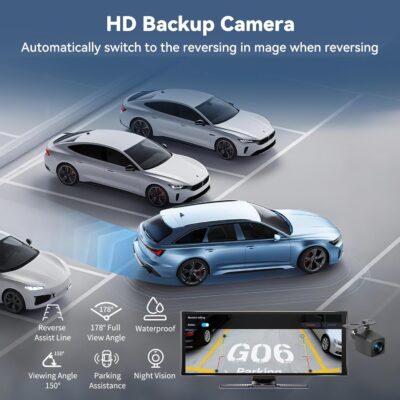 Carplay Screen for Car 11.5" Largest HD Screen for Carplay & Android Auto Car Stereo with 4K Dash Cam 1080P Backup Camera, GPS Navigation/Bluetooth/Mirror Link/Voice Control/AUX/FM/Siri - Image 7