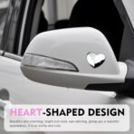 4PCS Heart Metal Car Emblem Stickers, Metal Chrome Waterproof Fade-resistant Vehicle Decals, Creative Fashionable Rear Love Badge Decoration, for Doors, Bumper, Rear License Plate (Silver) - Image 6
