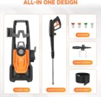 Giraffe Tools Electric Pressure Washer, 2400 PSI 2.3 GPM with 4 Quick-Connect Nozzles, 20FT Hose & Foam Cannon, Powerful Washer for Cars/Road/Driveways/Fences - Image 6