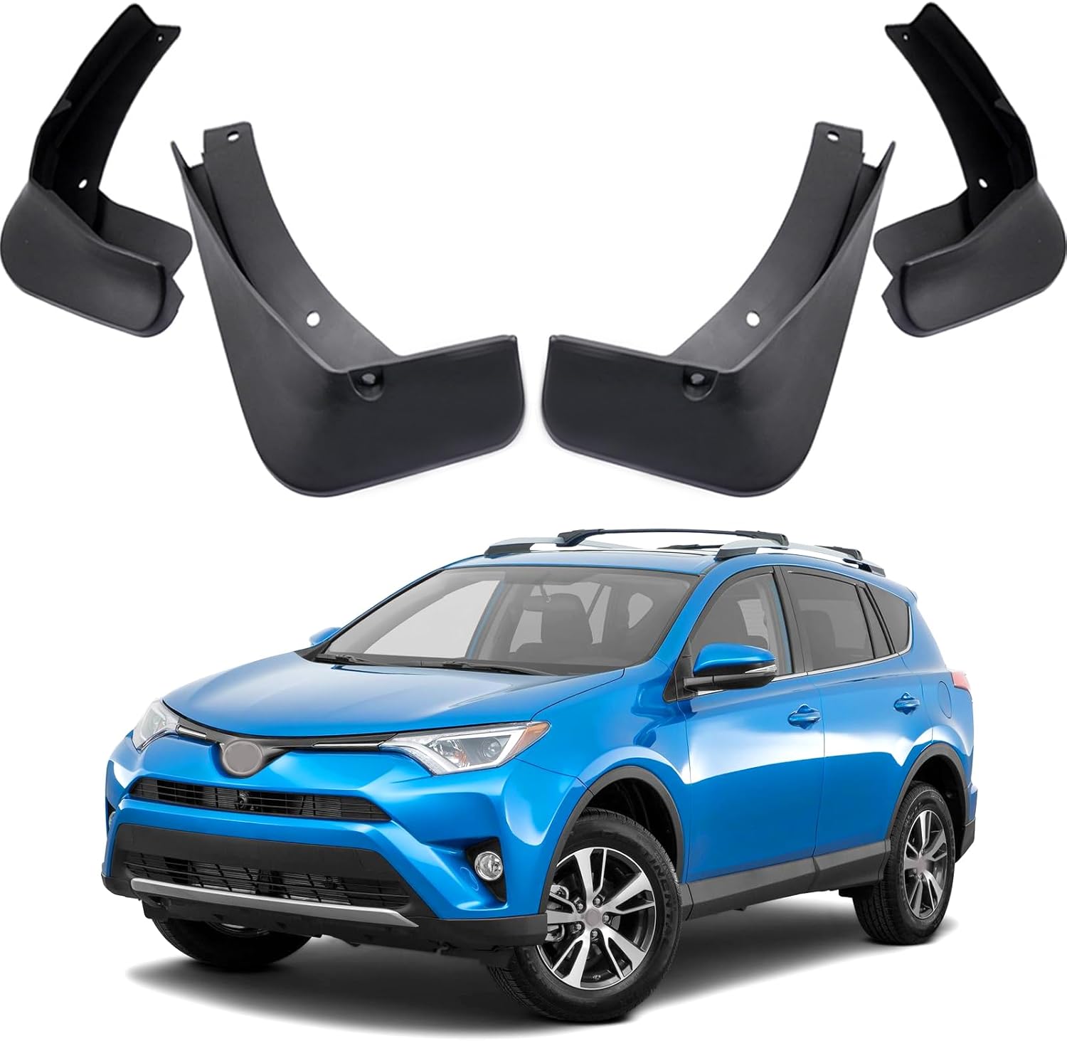 71R3EP4MKDL._AC_SL1500_.jpg Car Mudguard Fender Mud Flaps Splash Guards Compatible with 2016 2017 2018 Toyota RAV4 / RAV4 Hybrid - Image 1
