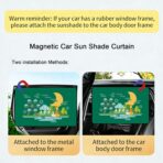 Magnetic Car Window Shade for Baby,Blackout Car Window Curtain,Car Shades for Side Windows,Sun Shade for Car Window baby,Cartoon Pattern Car Window Covers,UV Protection &Heat Blocking (Amusement park) - Image 4