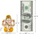 BangBangDa Indian Ganesh Idol Car Dashboard - Hindu Ganesha Statue Elephant God India Ganpati Lord Murti Mandir Diwali Gifts Yoga Zen Meditation Room Altar Shrine Kit Temple Puja Pooja Items Decor - Image 5