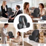 Lumbar Support Pillow with Fixed Chuck | Ergonomic Memory Foam Cushion | Washable Cover | Back Pain Relief & Posture Improvement | Fits Car/Office/Gaming Chairs/Wheelchairs & Home - Image 7