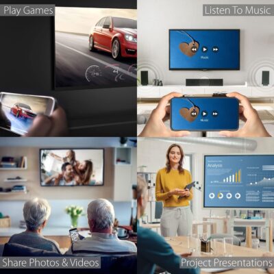 j5create ScreenCast HDMI Wireless Display Adapter Receiver - Mirror Phone, Tablet, Laptop to HDTV - Compatible with MiraCast, AirPlay, Android, Windows 10 PC, iOS, iPhone, Tablet (JVAW56) - Image 6