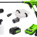 Greenworks 24V (600 PSI) Portable Power Cleaner, 4.0Ah USB Battery and Charger Included
