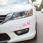 2 Pcs Cherry Blossom Vinyl Car Sticker, Car Flower Decals, Pink Sticker for Cars, Scratch Cover Pink Flower Decal for Automotive, Motocycle, Home Decor - Image 7