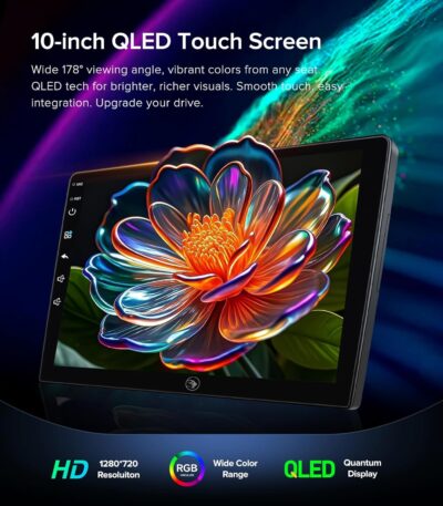 10" Android 13 Car Stereo for Toyota Camry (2015-2017) Radio Upgrade with Wireless CarPlay Android Auto, QLED Touch Screen, GPS Navigation, 5G WiFi, 1080P Backup Camera, SWC Support - Image 6