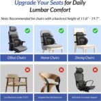 ZIKEE Adjustable Airbag Lumbar Support Pillow Provides Comfortable Support Back Pain Relief and Improves Posture, Ergonomic Memory Foam Back Support Pillow for Office Chair, Car, Home - Image 9