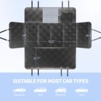 ELLINI Dog Car Seat Cover for Back Seat, Hard Bottom Back Seat Extender for Dogs, Holds 400lbs, 600D Heavy Duty Scratch-Proof Waterproof Dog Hammock for Car, SUV - Image 6