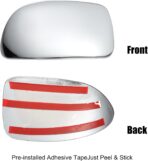 ACROPIX Car Exterior Mirror Cover Cap Overlay Fit for Chevrolet Silverado Suburban for GMC Sierra Yukon - Pack of 2 Chrome Plated - Image 4