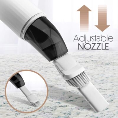 STARUMENT Portable Hand Vacuum Cleaner Handheld Cordless Cleaner for Dust Pet Hair Dirt, Home, Car Interior, Lightweight, Easy to Use, Compact Design Battery Rechargeable with USB-C Cable White - Image 5