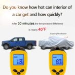 SEAZEN Car Cover 6 Layers, Waterproof Truck Car Cover, Snowproof/UV Protection/Windproof, Universal Car Covers Breathable Fabric with Cotton (240 inch to 250 inch) - Image 5