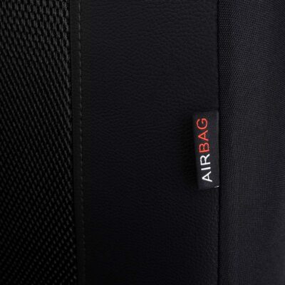 Flying Banner car seat Covers Full Set Faux Leather Air Mesh Breathable Man Lady Airbag Compatible Rear Bench Split 40/60 50/50 60/40 Truck Pick Up (Full Set - Low Back, Black Black) - Image 5