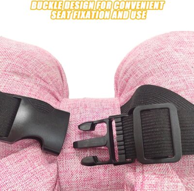 Bow Car Headrest Pillow, Breathable Memory Foam Vehicle Neck Pillow with Adjustable Strap, Ergonomic Auto Neck Support Cushion for Pain Pressure Relief, Universal for Most Cars (Pink) - Image 5