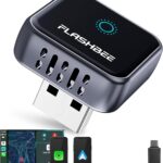 2026 [2-in-1] Latest Wireless CarPlay & Android Auto Adapter, Converts Wired to Wireless, Fast Auto-Reconnect, Dual-Band 5GHz WiFi + Bluetooth 5.3, USB-A & USB-C Compatible, Mini Design