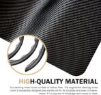 3PCS Steering Wheel Cover, Carbon Fiber Anti-Skid Steering Wheel protection, Car Steering Wheel Cover for Men/Women, Segmented & Wavy Design, Universal Car Interior Accessories (Black) - Image 3
