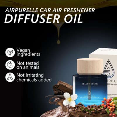 Car Air Freshener 50ML (1.7 FL OZ) Car Air Fresheners Diffuser, Amber Vanilla Fragrance Oil Car Air Freshner, 180+ days Long Lasting Car Perfume, Wooden Cup Design, Made in USA - Image 4