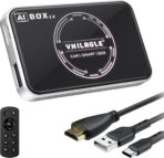 4-in-1 Wireless CarPlay Adapter & Android Car Wireless Adapter, Compatible with Streaming Services Like Netflix and YouTube, Split-Screen and Mirroring Functions(Silver)