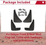 HECASA Heavy Duty Mud Flaps Guards Compatible with 2015-2023 Dodge Challenger Replacement for 82214141 82214142 Black Mud Guards Splash Molded Front & Rear 4Pcs - Image 8