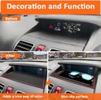 Auovo Dashboard Mats Compatible with Subaru Crosstrek Accessories 2012-2017 Forester 2014-2018 XV Impreza 2012-2016 Car Interior Silicone Dash Pad Liner Tray (Red Trim) - Image 3