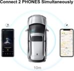 Bluetooth Handsfree Speakerphone for Cell Phone, Wireless Car Kit Music Player Adapter with Back-Clip Portable Bluetooth Speaker for Home/Sport/Outdoor, Work with Siri/Google Assistant/TF Card - Image 8