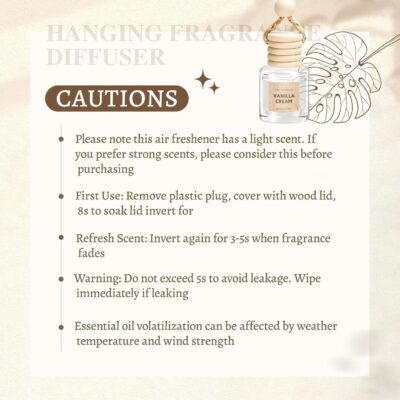 AROIC 4 Pack Car Air Freshener, Wooden Lid Essential Oil Car Diffuser, Natural Long Lasting Scent for Auto Interior, Mothers Day Gifts for Mom/Women (Mahogany/Lavender/Ocean/Vanilla Cream) - Image 5