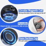 Vacuum Magnetic Car Phone Holder Stand,Reinforced Ultra-Strong Vacuum Suction Cup,360° Rotation&Foldable,Universal Dashboard Windshield/Gym/Mirror/Kitchen Phone Stand,for All iPhone Series&All Android - Image 5