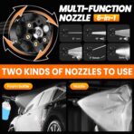 Pressure Washer Battery Powered 3000mAh, Portable Cordless Power Washer 652PSI, Handheld Car Pressure Washer with 6-in-1 Nozzle,17FT Drain Hose, Power Cleaner for Patio Floor Fence Deck Indoor Black - Image 4