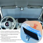 The Original Windshield Sun Shade Compatible with Fiat 500 2010-2025+ Abarth 595 2014-2024 Car Windshield Reflective Sunshade Protector Sun Shade Accessories (Silver) - Image 4