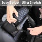 5-in-1 Car Armrest Cushion, Armrest Cover for Car, Nappa Leather Car Console Organizers and Storage for Most Vehicles, Car Accessories (Black, Normal) - Image 7