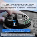 Multifunction Car Anti-Slip Mat Car Dashboard Mat 360° Rotating Adjustable Phone Holder with Hidden Parking Number Plate PVC Grid Style Mat - Image 4