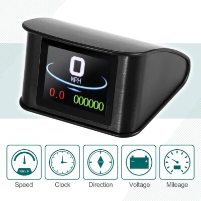 X AUTOHAUX 2.2 Inch Mini HUD Head Up Display Car Dashboard Digital Speedometer Multifunction Data Display Error Alarm TFT LCD Display with OBDII EUOBD - Image 8