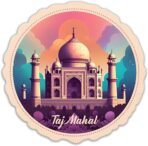 Taj Mahal India World Travel Sticker Decal Notebook Car Laptop 5.5"x5.5" (Color)