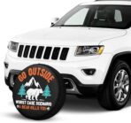 Go Outside Worst Case Scenario a Bear Kills You Rv Spare Tire Cover, Camper Spare Tire Cover for RV Trailer, Camper Wheel Protectors Trailer Rv SUV Truck Travel Trailers 14 inch - Image 2