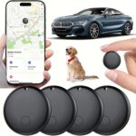 Mini GPS Tracker for Vehicles, Hidden Tracking Device for Vehicles, Car Tracker No Subscription Work with Find My (iOS Only), Vehicle Tracker with Audio for Kids, Dogs, Key, Luggage, Bag (2)