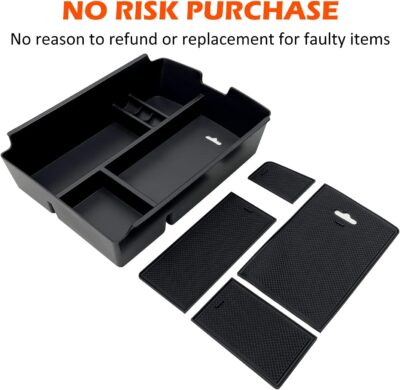 JOJOMARK for VW Atlas and Cross Sport Accessories Center Console Organizer 2018 2019 2020 2021 2022 2023 Insert ABS Armrest Box Secondary Storage (Not fit for 2024) - Image 7