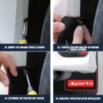 Mini Size Soft Rubber Car Universal Mud Flaps Mudguards All Weather, Fits for Sedan, Hatchbacks,Exterior Accessories Black+Red Sports, Front & Rear, 4Pcs Set - Image 6