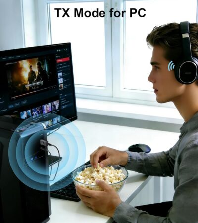 USB Bluetooth Adapter for Car, Bluetooth Transmitter Receiver for TV, Stereo, Headphone, PC, TSNAM 3.5mm AUX Wireless Audio Adapter, Plug & Play - Image 5