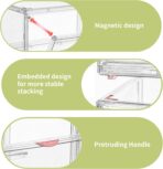 Clear Acrylic Display Case,2 Pack 3 Tier Adjustable Display Box Stand with 2 Movable Plates, Small Showcase Magnetic Door for Mini Action Figures Collectibles (Small - Image 3