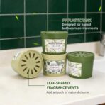 Diffusers for Home Lemonglass Scent 2 Pack, Bathroom Diffuser Round Shape for Office, Air Freshener Diffuser Gel Leak-Proof Car & Room, Bathroom Scent Diffuser Gift for Friends and Family - Image 5