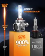 SEALIGHT 9005 Fog Bulbs 60000LM 130W 2024 Edition, Wireless 9005 HB3 LED Bulb for Powersports & ATVs, 6500K Wireless 10 Years Lifespan Powersports Accessory Lights, Pack of 2 - Image 4