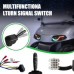 RGB LED Headlight & Turn Signal Kit for EZGO RXV 2008-2015, 12V Golf Cart Street Legal Light Kit with Brake Lights, Horn, Music Sync APP Control, Long-Lasting & Easy Install - Image 5